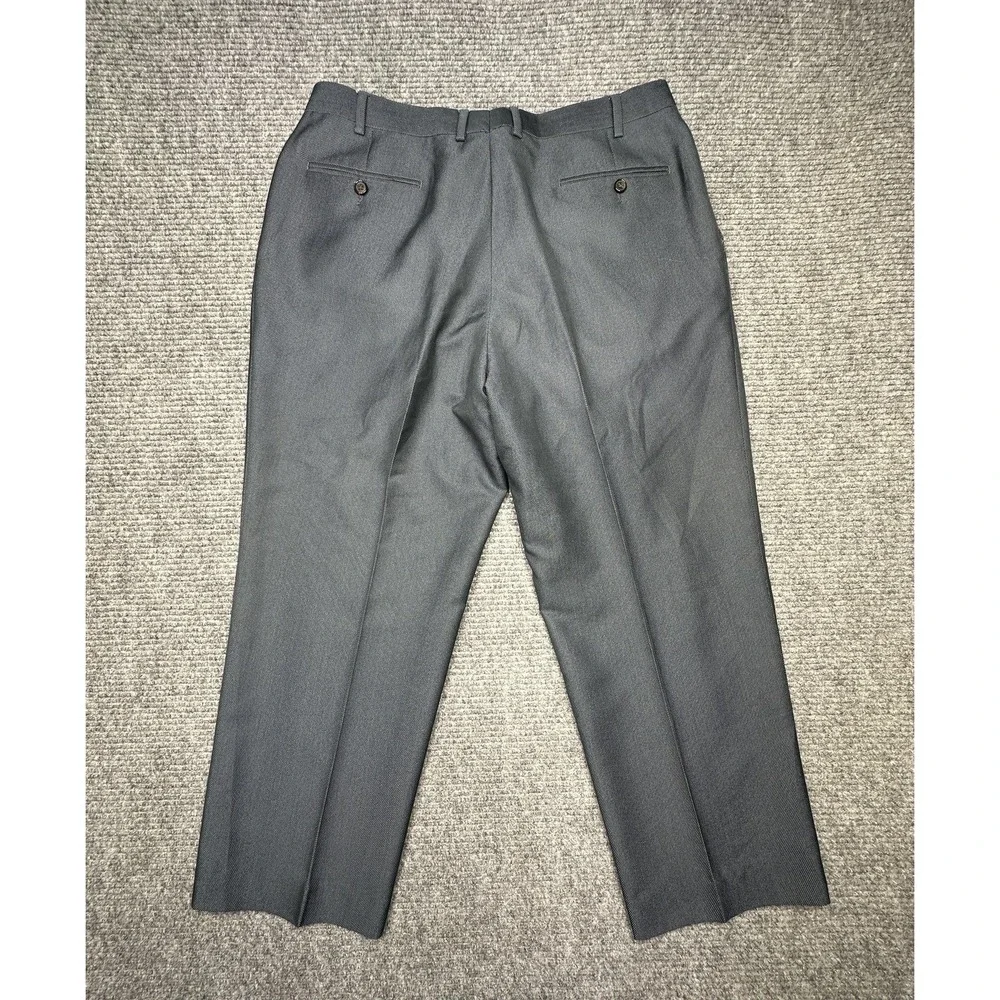 Ralph Ralph Lauren Pants Mens 38x26*‎ Navy Pleated Dress Slacks Polyester Rayon
